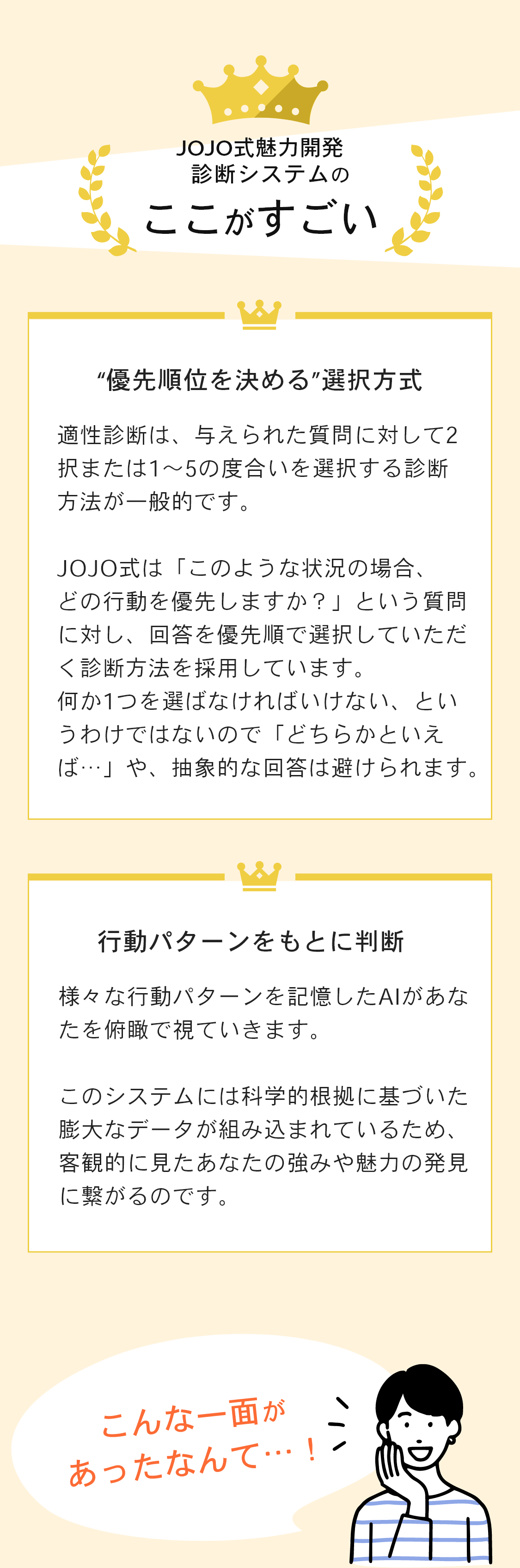 JOJO式魅力開発診断システムのここがすごい